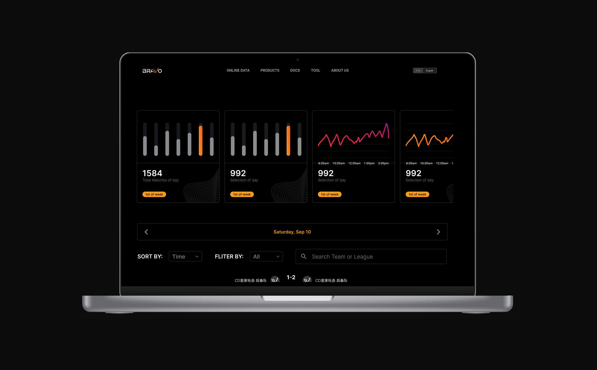 Bravo Website V3 Interface