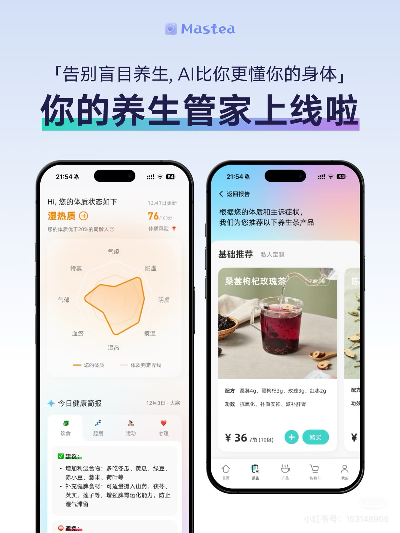 Constitution radar chart and health report